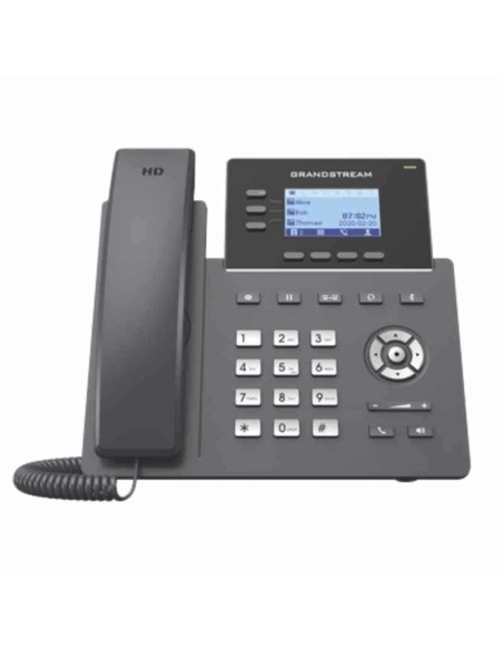 GRP2603P Teléfono IP Grado Operador, 3 líneas SIP con 6 cuentas, puertos Gigabit PoE, codec Opus, IPV4/IPV6 con gestión en la , Grandstream, Teléfonos IP Guatemala