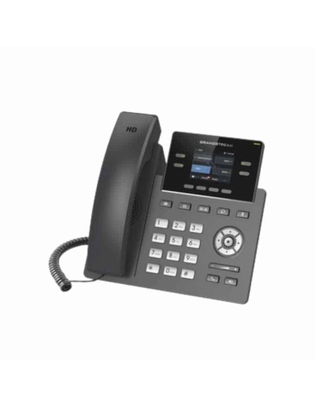 GRP2612P Telefono IP Grado Operador, 4 lineas SIP con 2 cuentas, pantalla a color 2.4", PoE, codec Opus, IPV4/IPV6 con gestion , Grandstream, Teléfonos IP Guatemala