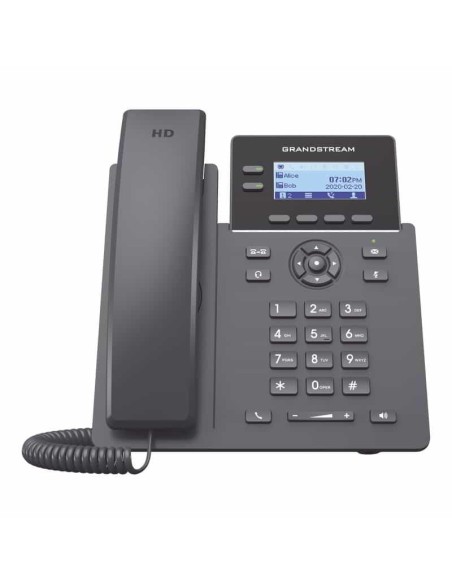 GRP2602W Teléfono IP Wi-Fi Grado Operador, 2 líneas SIP con 4 cuentas, codec Opus, IPV4/IPV6 con gestión en la nube GDMS