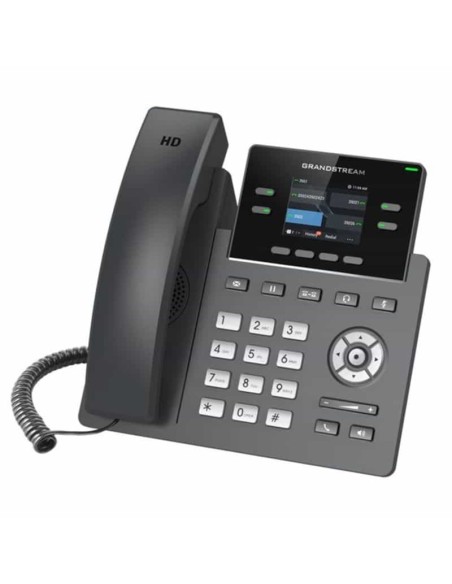 GRP2612W Teléfono IP Wi-Fi, Grado Operador, 4 líneas SIP con 2 cuentas, pantalla a color 2.4", codec Opus, IPV4/IPV6 con , Grandstream, Teléfonos IP Guatemala