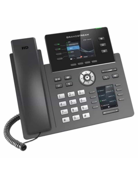 GRP2614 Teléfono IP Wi-Fi, Grado Operador, 4 líneas SIP con 4 cuentas, pantalla a color 2.8", puertos Gigabit, Bluetooth, PoE , Grandstream, Teléfonos IP Guatemala