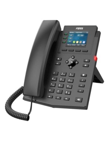 X303G  Teléfono IP de escritorio, para 3 líneas,  soporta PoE, 2 puertos Gigabit. Marca Fanvil
