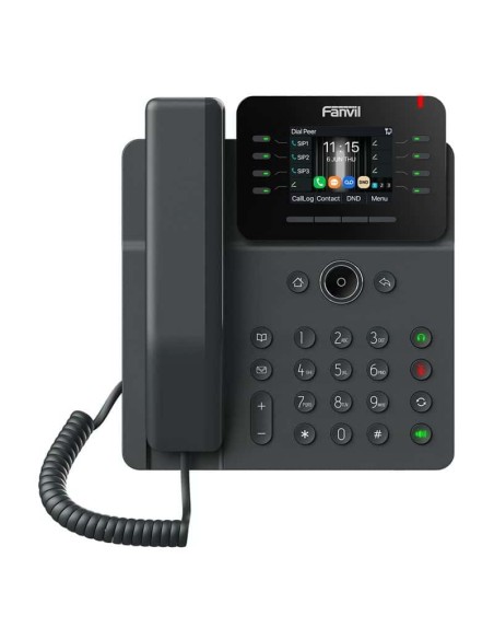 V62G Teléfono IP Empresarial, 12 líneas SIP, pantalla a color 2.8, PoE, puertos Gigabit, conferencia local de 6 vías.
