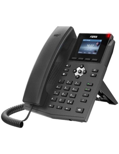 X3SP Teléfono IP empresarial para 2 lineas SIP con pantalla LCD de 2.4 Pulgadas a color y conferencia de 3 vías, PoE