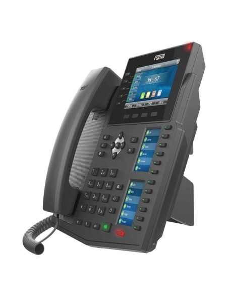 X6U Teléfono IP Empresarial con Estándares Europeos, 20 lineas SIP con pantalla LCD a color, 60 teclas DSS/BLF, Gigabit, PoE/DC , Fanvil, Teléfonos IP Guatemala