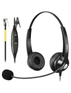 Y502Y3 Auriculares telefónicos con cable y micrófono con cancelación de ruido, Callez, Conector RJ9. Para Grandstream, Yealink
