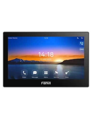 I504W FANVIL Monitor Audio, Video IP, SIP para interior Wi-Fi pantalla táctil de 7" Apertura remota