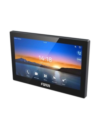 I504W FANVIL Monitor Audio, Video IP, SIP para interior Wi-Fi pantalla táctil de 7" Apertura remota