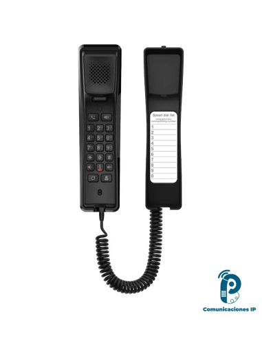 H2U FANVIL Teléfono IP profesional para Hotelería, montaje en pared, teclado numérico estándar, conferencia de 3 vías, Opus y