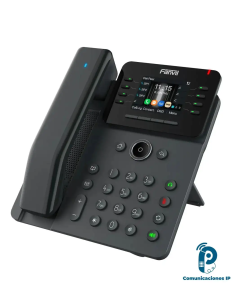 V62PRO teléfono IP empresarial con handset Bluetooth inalámbrico, 12 líneas SIP, pantalla color 2.8", dual Gigabit PoE y 21 DSS 2