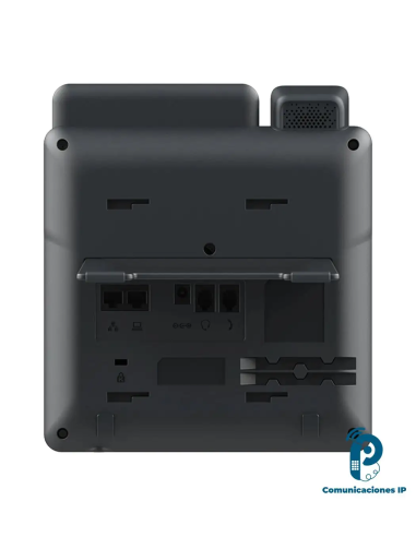 V62PRO teléfono IP empresarial con handset Bluetooth inalámbrico, 12 líneas SIP, pantalla color 2.8", dual Gigabit PoE y 21 DSS