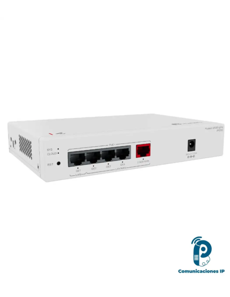 AR280 Router empresarial 2.5GE, 4 puertos GE PoE+LAN+1 puerto 2.5GE PoE+ WAN, VPN 200 Mbps, gestión en nube con Huawei eKit