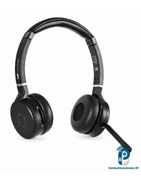 VT9800 BT Duo Diadema Inalámbrica, Bluetooth 5.0, Doble Auricular, Micrófono Unidireccional, 15 Horas de Conversación