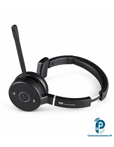 VT9800BT Mono Diadema Inalámbrica Bluetooth 5.0 para Computadora y Móvil con Cancelación de Ruido y 15 H de Batería