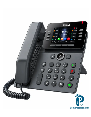 V61G teléfono SIP de escritorio, 4 líneas, pantalla a color de 2.4 color, teclas DSS programables, audio HD, 2 puertos Gigabit