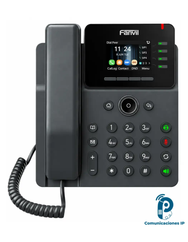 V61G teléfono SIP de escritorio, 4 líneas, pantalla a color de 2.4 color, teclas DSS programables, audio HD, 2 puertos Gigabit