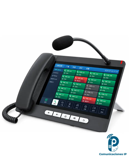 A320i teléfono IP de consola Android con pantalla táctil de 10.1 pulgadas, cámara y 20 líneas SIP para comunicación profesional