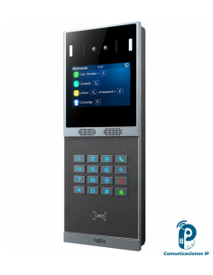 i66 intercomunicador para control de acceso, reconocimiento facial, cámara dual y apertura tarjeta, código QR o PIN, IP66-IK07