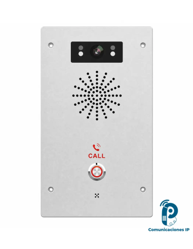 i16SV Intercomunicador SIP de audio/video, para acceso exterior con cámara 2 MP, video H.264, PoE protección IP65/IK10