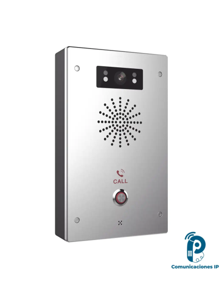 i16SV Intercomunicador SIP de audio/video, para acceso exterior con cámara 2 MP, video H.264, PoE protección IP65/IK10