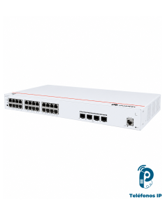S220-24P4X Switch PoE+ administrable para redes de negocio, 24 puertos Gigabit y 4 uplinks 10GE SFP+, capa 2 2