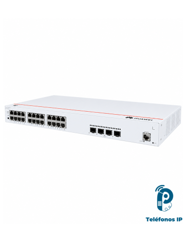 S220-24P4X Switch PoE+ administrable para redes de negocio, 24 puertos Gigabit y 4 uplinks 10GE SFP+, capa 2