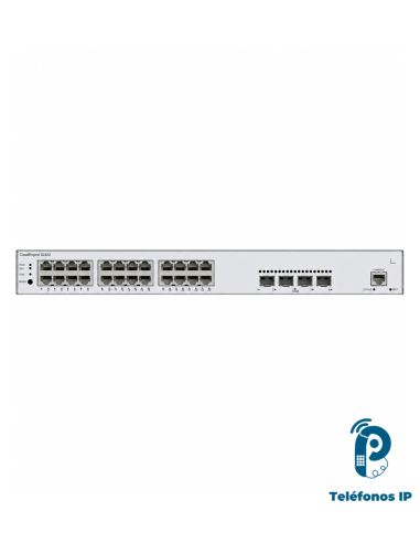 S220-24P4X Switch PoE+ administrable para redes de negocio, 24 puertos Gigabit y 4 uplinks 10GE SFP+, capa 2