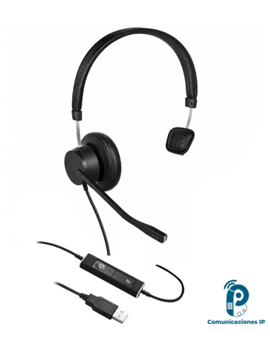 VT7600 UNC MONO +GN QD auricular mono profesional para oficina con micrófono flexible y unidireccional, audio HiFi por QD