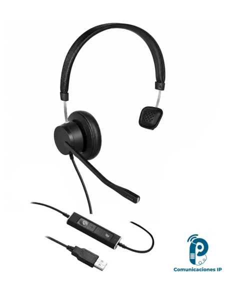 VT7600 UNC MONO +GN QD auricular mono profesional para oficina con micrófono flexible y unidireccional, audio HiFi por QD