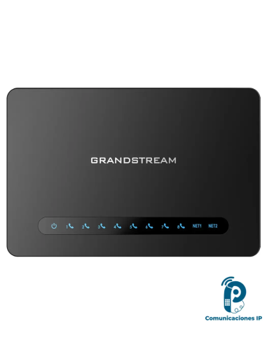 HT818V2  Adaptador telefónico VoIP de 8 puertos FXS, router NAT, 2 puertos Gigabit, para 8 teléfonos analógos