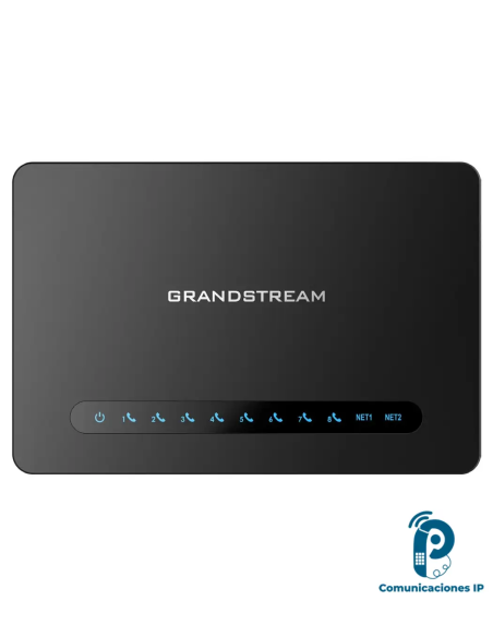 HT818V2  Adaptador telefónico VoIP de 8 puertos FXS, router NAT, 2 puertos Gigabit, para 8 teléfonos analógos