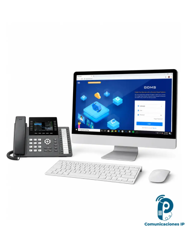 GRP2636 Teléfono IP profesional para recepción y alto volumen, 12 líneas, 16 cuentas SIP y Wi-Fi 6 integrado