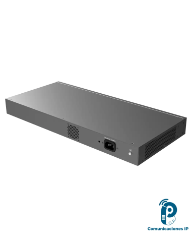GWN7802P switch administrable Layer 2+ para redes empresariales con 16 puertos Gigabit PoE+ y 4 SFP de 1 Gbps