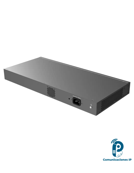 GWN7802P switch administrable Layer 2+ para redes empresariales con 16 puertos Gigabit PoE+ y 4 SFP de 1 Gbps