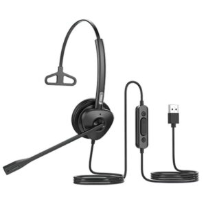 ht301u diadema monoaural con tecnología antishock para teléfonos ip fanvil con interfaz usb con micrófono de cancelación de ruido, larga durabilidad