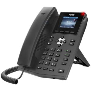 x3sp teléfono ip empresarial para 2 lineas sip con pantalla lcd de 2.4 pulgadas a color y conferencia de 3 vías, poe